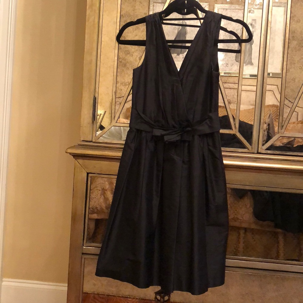 100 % silk black dress